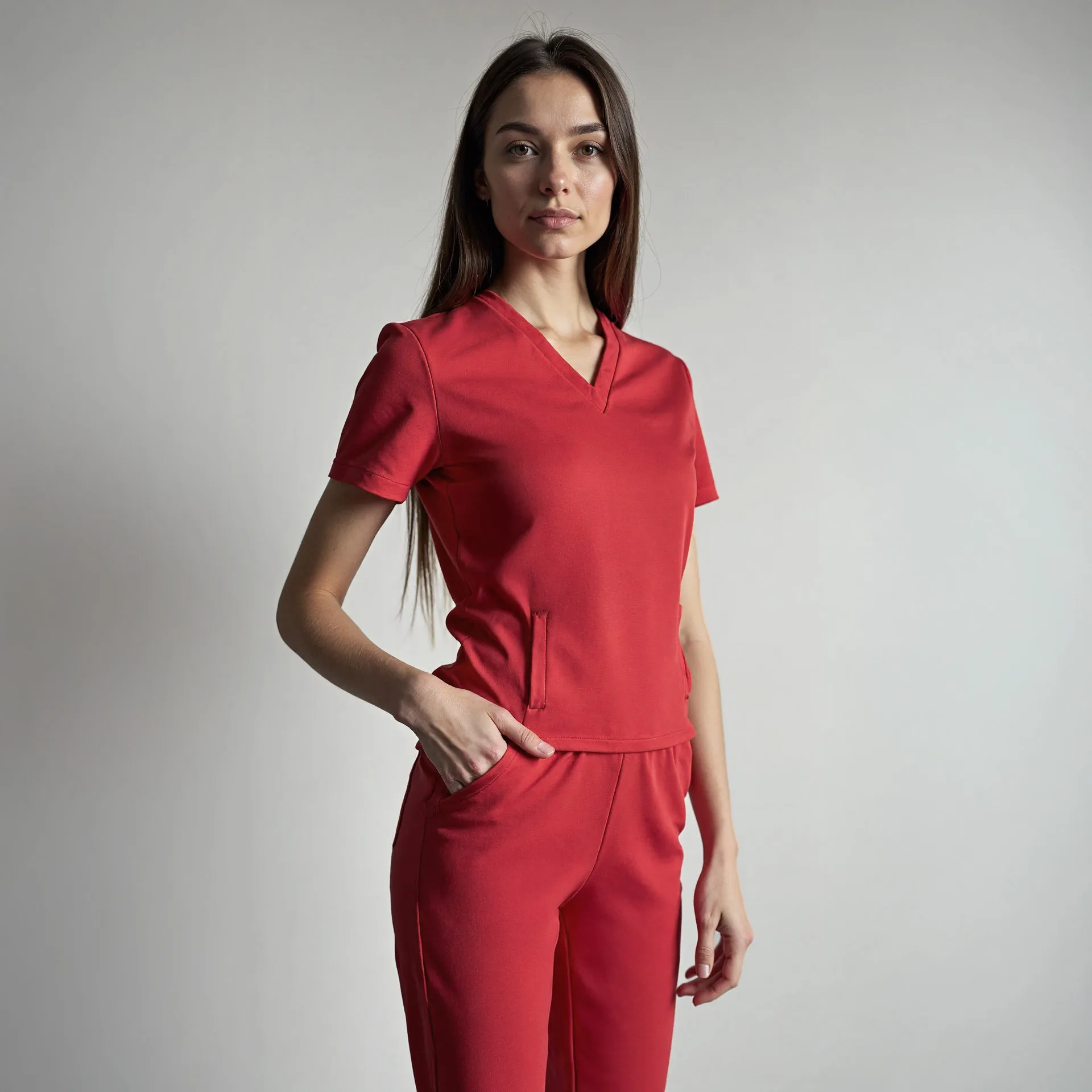 czerwony-komplet-medyczny-bawelna-uniform-scrubs-2