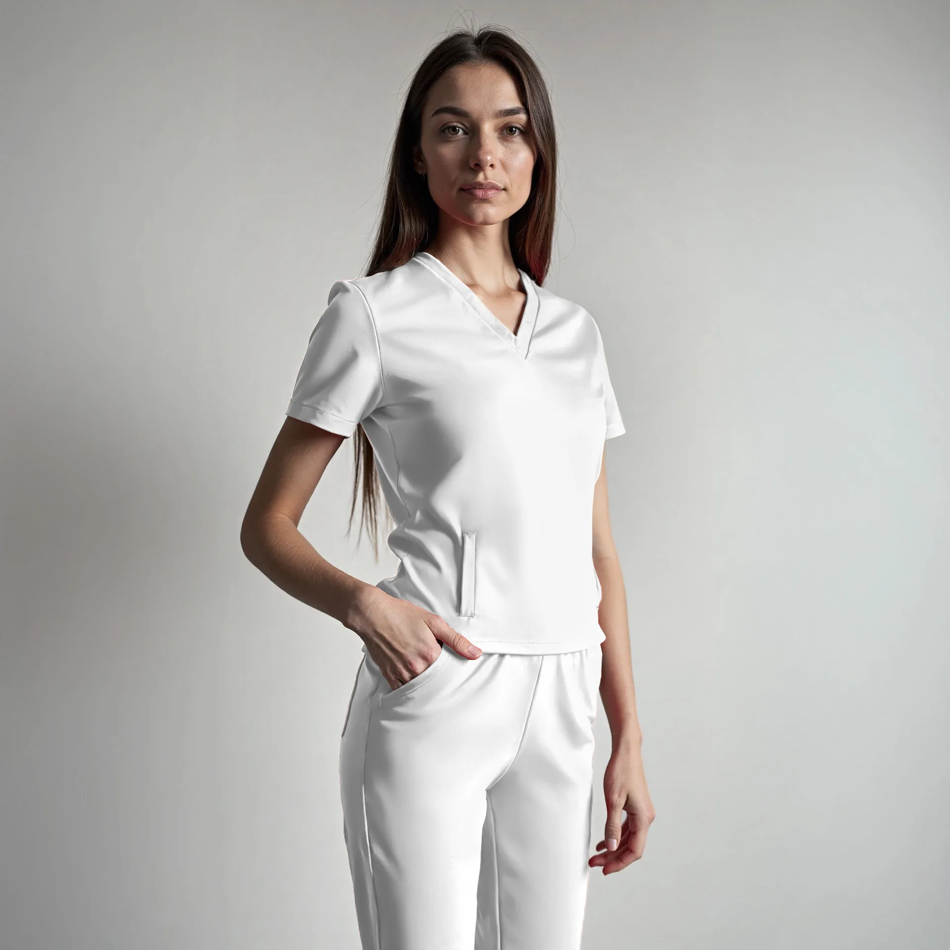 bialy-komplet-medyczny-bawelna-uniform-scrubs-new-2