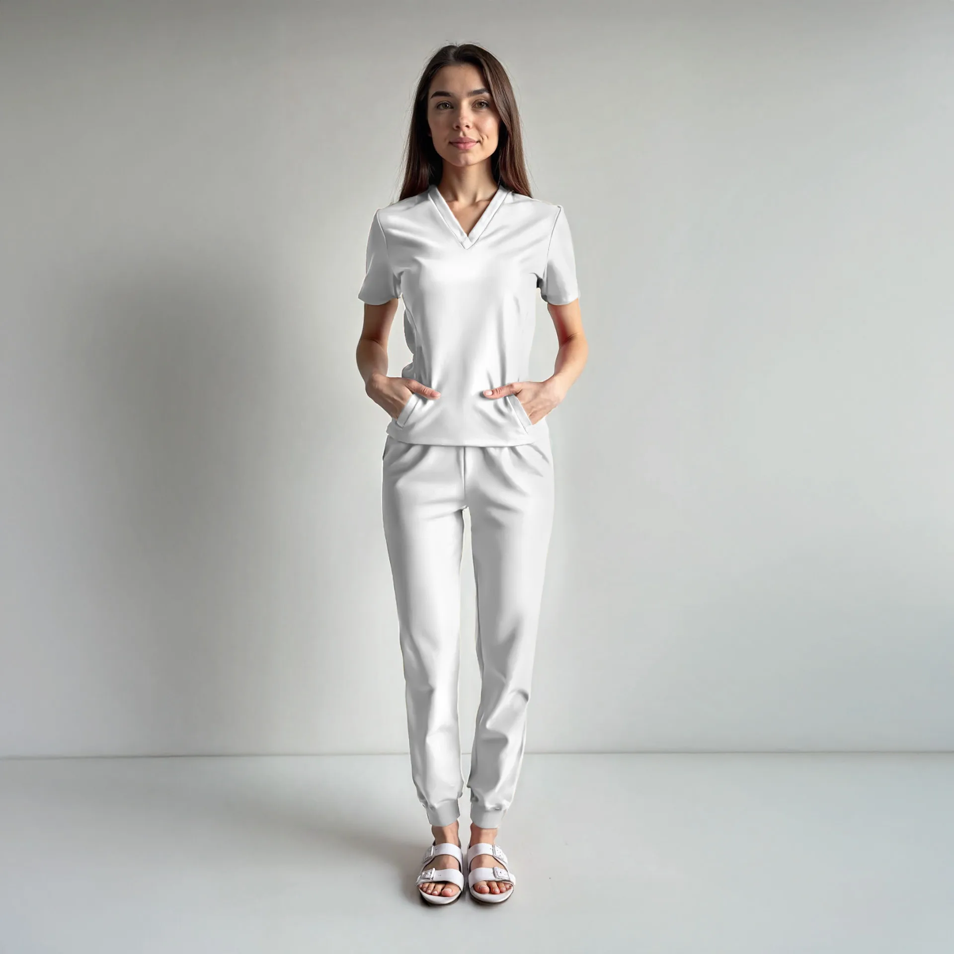 bialy-komplet-medyczny-bawelna-uniform-scrubs-new-3