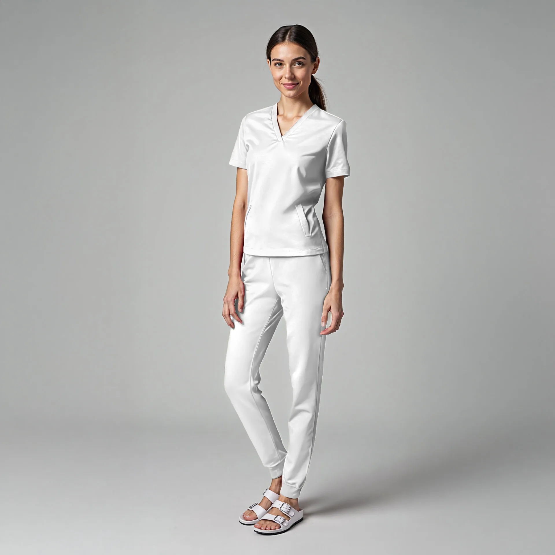 bialy-komplet-medyczny-bawelna-uniform-scrubs-new-4