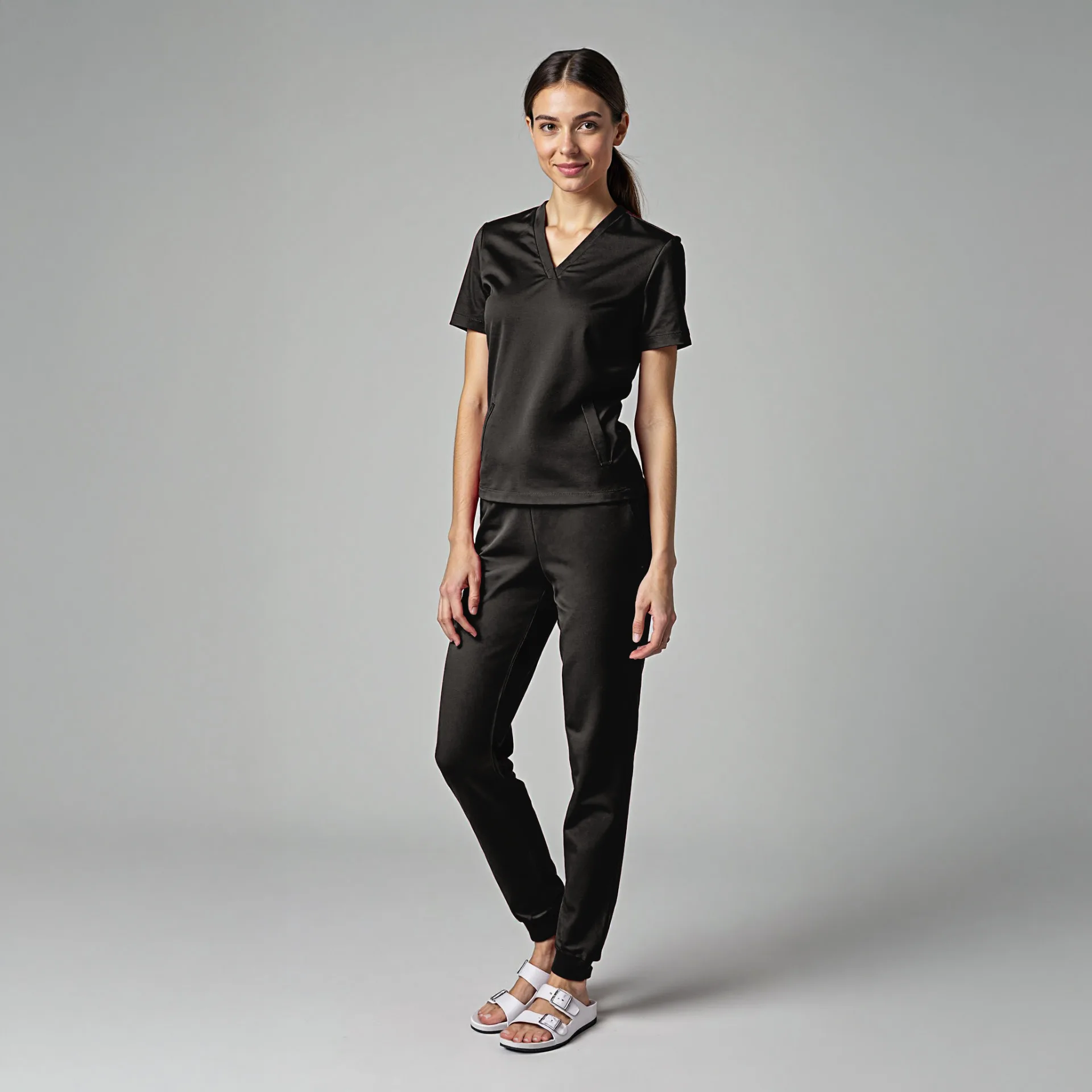 czarny-komplet-medyczny-bawelna-uniform-scrubs-4