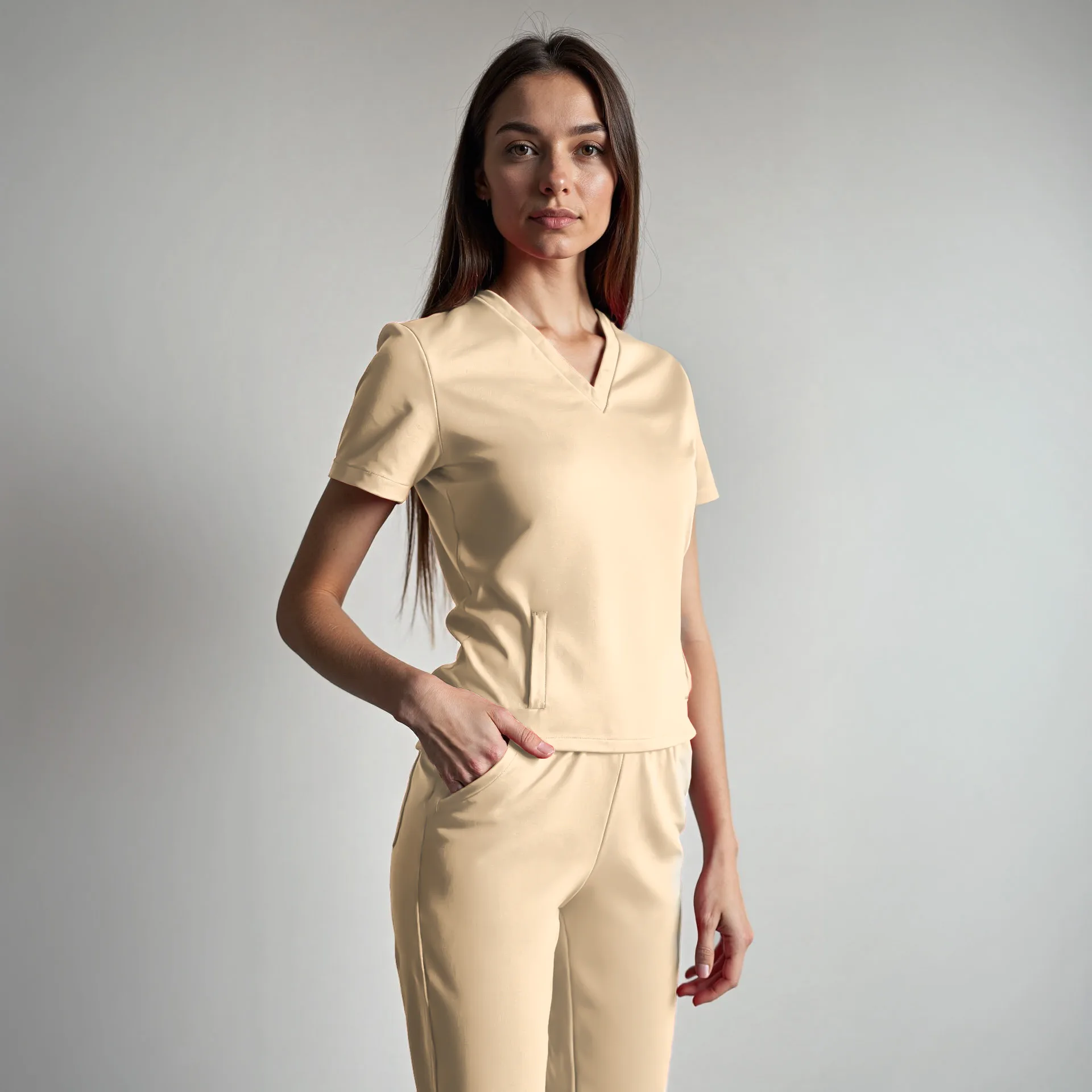 ecru-komplet-medyczny-bawelna-uniform-scrubs-2