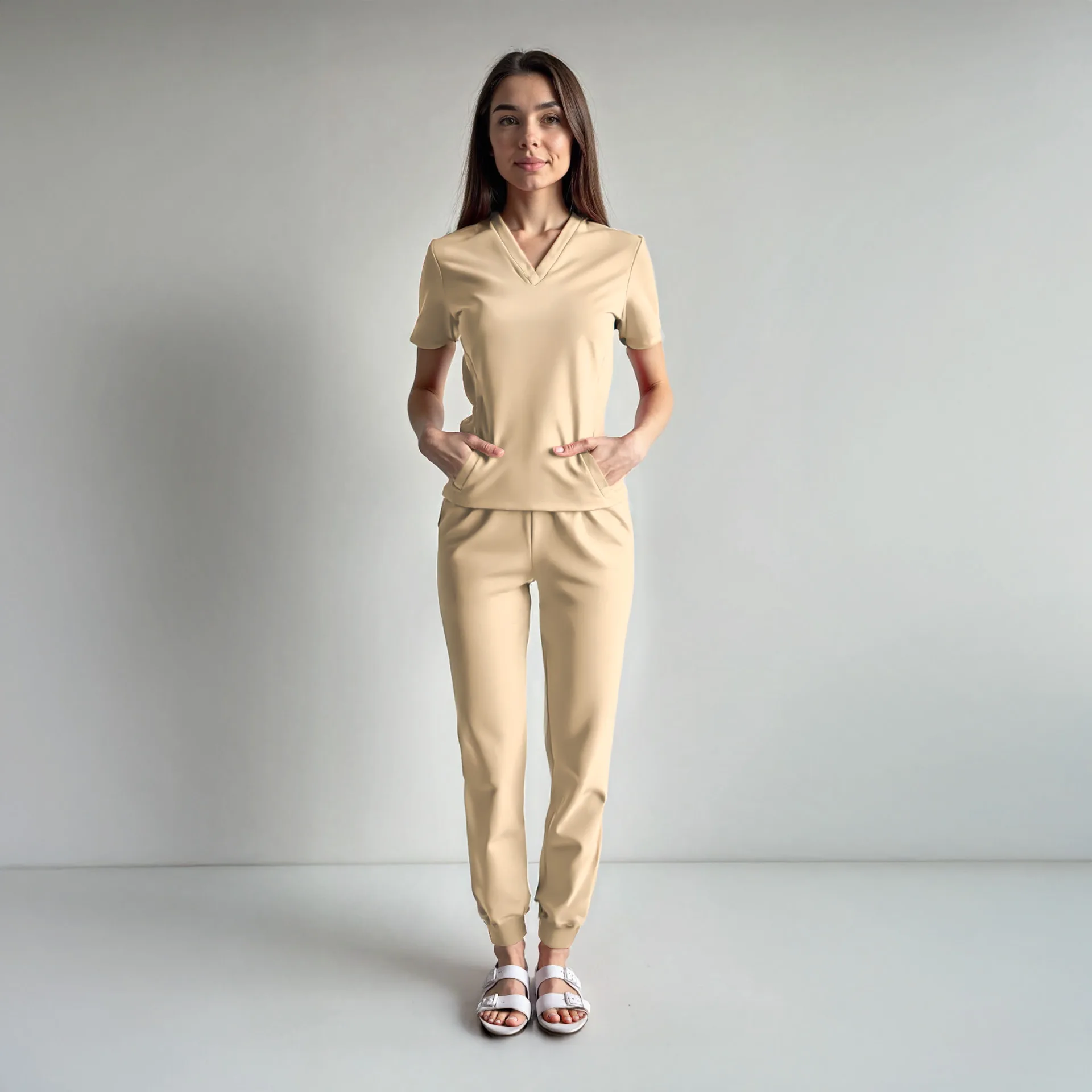 ecru-komplet-medyczny-bawelna-uniform-scrubs-3