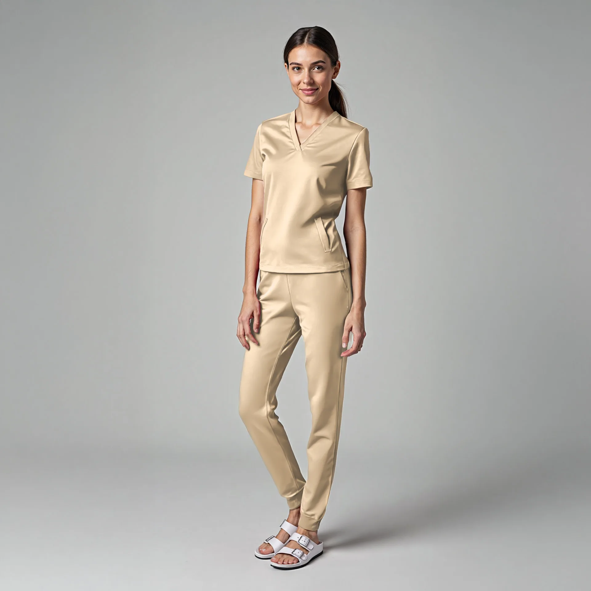 ecru-komplet-medyczny-bawelna-uniform-scrubs-4